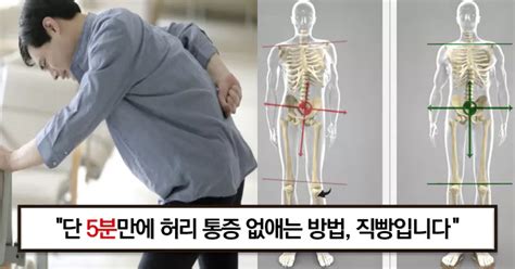 전문 물리치료사가 말하는 누워서 단 5분만에 허리 통증 없애는 방법 오늘 전할 이야기