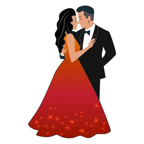 Premium Vector Wedding Couple Bride And Groom Vector Illustration