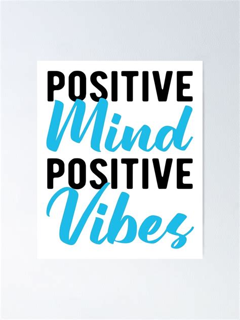 "Positive Mind Positive Vibes Empowering Quote In Colorful Typography ...