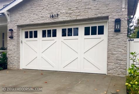 Farmhouse Wood Garage Doors Ziegler Doors Inc