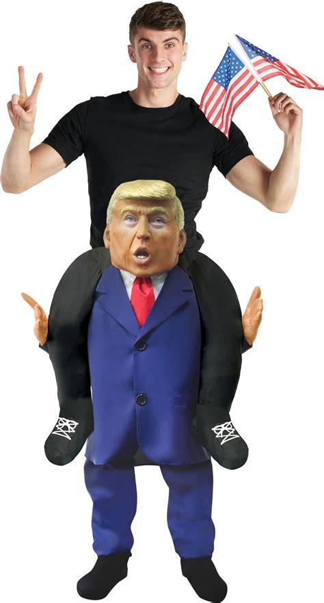 Adult President Donald Trump Blue Ride On Jumpsuit Halloween Costume One Size Party City