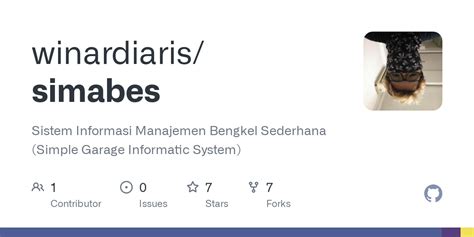 Github Winardiaris Simabes Sistem Informasi Manajemen Bengkel