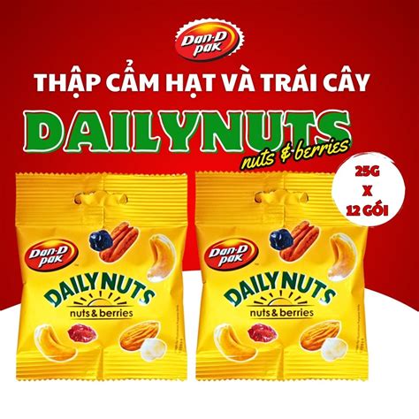 Chính hãng Combo Thập cẩm hạt trái cây khô Dailynuts Hạt điều hạnh