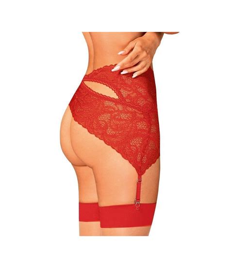 porte jarretelles de dessous sexy rouge Lingerie asymétrique pas cher