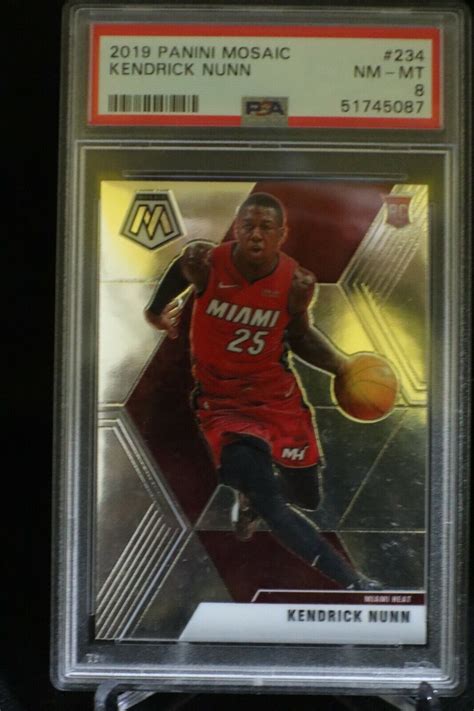 Kendrick Nunn 2019 20 Panini Mosaic RC Graded Miami Heat Trading Card