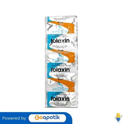 Jual FOLAXIN 400 MCG STRIP 10 KAPLET di Seller Apotek Indra - Bintara ...