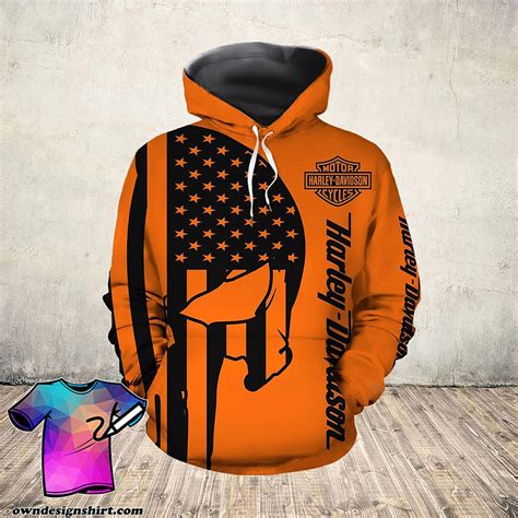 Buy Harley Davidson Orange Hoodie In Stock