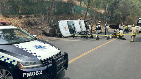 Volcadura De Patrulla Deja Heridos A 5 Agentes De La GN En Morelia