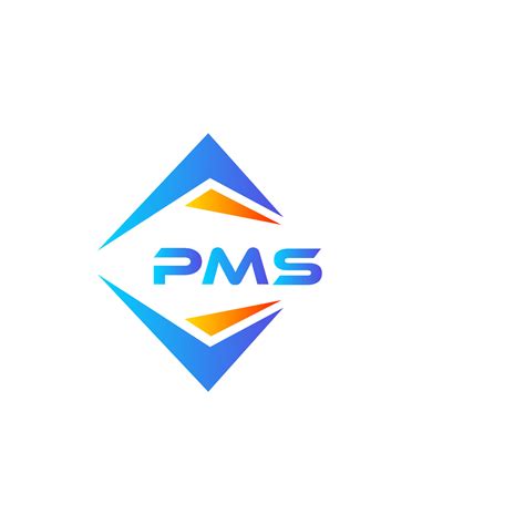 PMS abstract technology logo design on white background. PMS creative ...