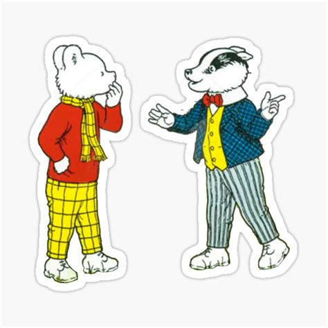 "Rupert bear and bill badger" Sticker by nostalgia-store | Redbubble