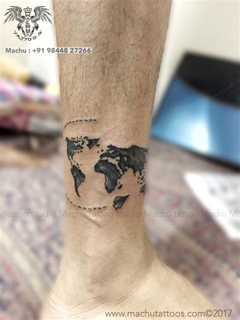 Small World Map Tattoo