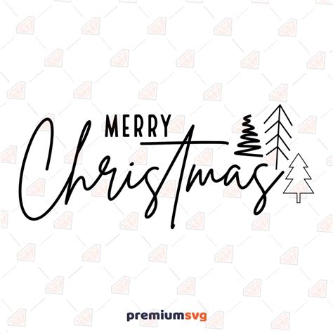 Merry Christmas Svg With Christmas Trees Design Premiumsvg