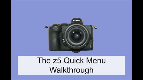 The Z Quick Menu Walkthrough Youtube