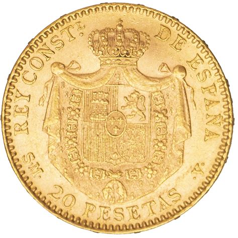 Espagne Alphonse Xiii Pesetas Madrid