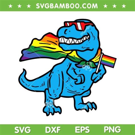 Gay Pride Dinosaur Svg Png