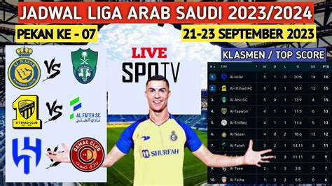 Jadwal Liga Arab Pekan Ke Al Nassr Vs Al Ahli Klasmen Liga Arab