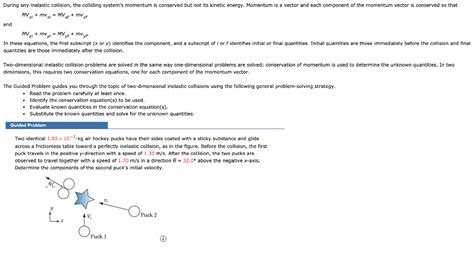 Solved During any inelastic collision, the colliding | Chegg.com