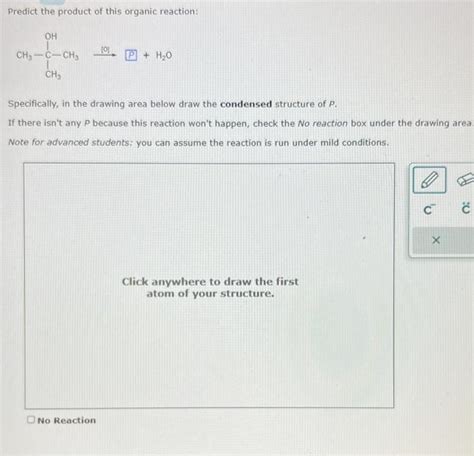 Solved Predict The Product Of This Organic Reaction Chegg