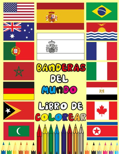 Banderas Del Mundo Libro De Colorear Para Niños Después De La Escuela Libro De Actividades