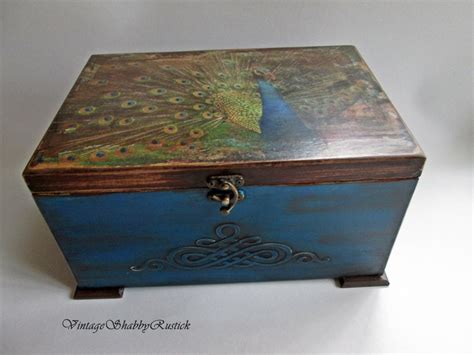 Peacock Box. Vintage Peacock Jewelry Box. Sentimental Peacock