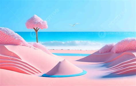 Pink Sand Beach Wallpaper