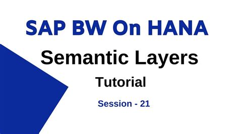 Sap Bw On Hana Semantic Layers Tutorial Sap Hana Attribute View