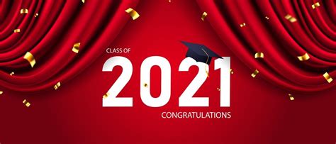 Congratulations Graduates Class Of 2021 Banner Vector And Design For Poster 2528257 Vector Art