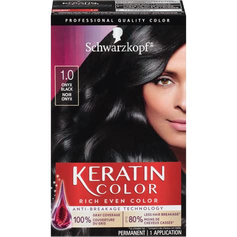 Schwarzkopf Keratin Color 1.0 Onyx Black Anti Age Hair Color - Shop Hair color at H-E-B