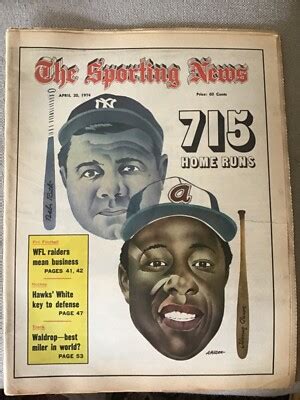 Sporting News Babe Ruth Hank Aaron EBay