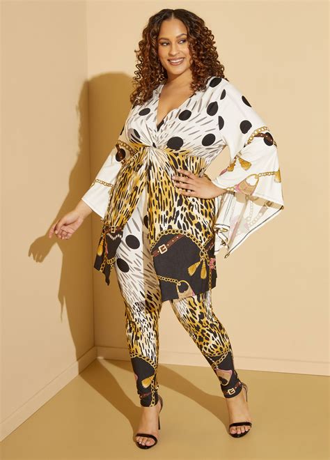 Plus Size Printed Leggings Plus Size High Rise Pants Plus Size Bottoms