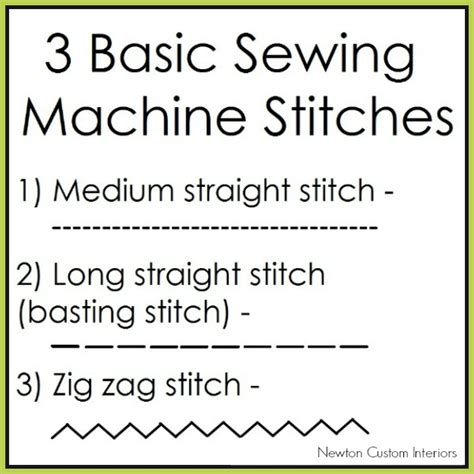 Sewing Machine Stitches - 3 Basic Ones To Know