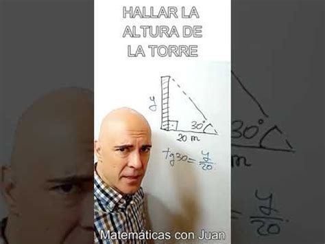 Hallar La Altura De La Torre Trigonometr A Youtube