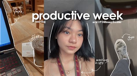 A Week In My Life Study Vlog Acads Up Fair 2023 Coffee Dates Gym