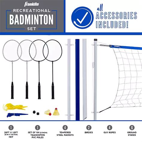 Franklin Sports Badminton Set Academy