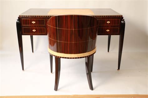 Art Déco Desk & Chair Ensemble, 1920s for sale at Pamono