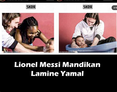 penyerang spanyol anak pemain bintang argentina lionel messi mandikan