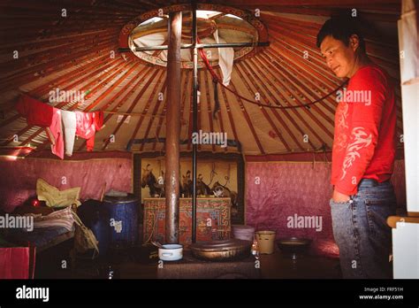 Traditional Mongolian Yurt Interior