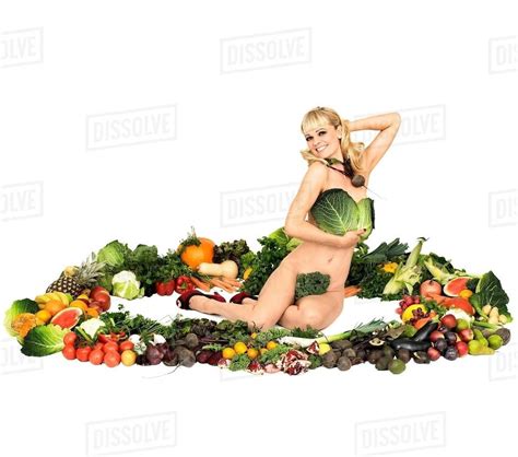 Nude Woman Laying In Produce Royalty Free Stock Photo Dissolve