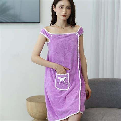 Wearable Bath Towel Bowknot Coral Velvet Bath Skirt For Adults Womens Wearable