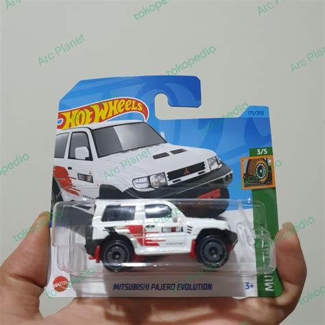 Jual Hot Wheels Mitsubishi Pajero Evolution Putih Short Card