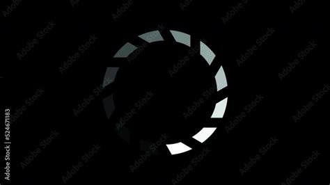 Animation loading circle loading animation on black background Stock ...