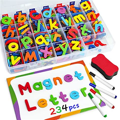 Coogam Magnetic Letters 234 Pcs Uppercase Lowercase Foam Want It All