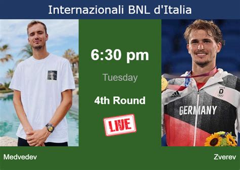 How to watch Medvedev vs. Zverev on live streaming in Rome on Tuesday ...