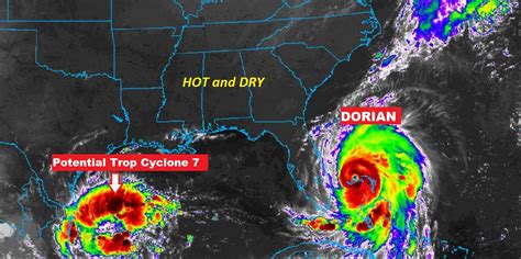 Dorian Now Cat 2 Moving Nw And Growing Larger Hot And Dry Here