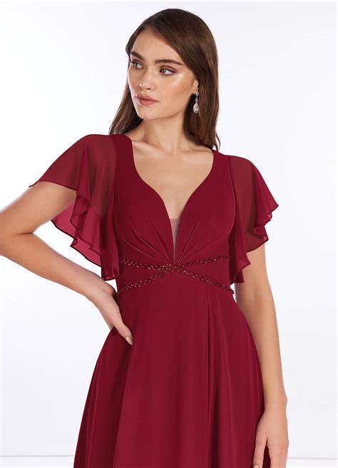 Burgundy Azazie Kitr Bridesmaid Dresses Azazie