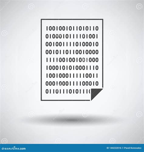 Sheet With Binary Code Icon Stock Vector Illustration Of Background