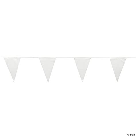 White Plastic Pennant Banner Oriental Trading