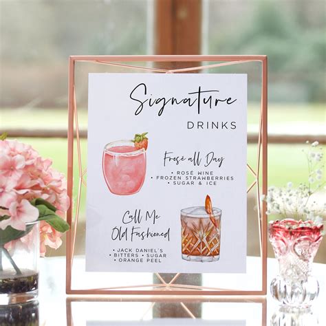 Bar Menu Template Modern Editable Drink Menu Template - Etsy Canada