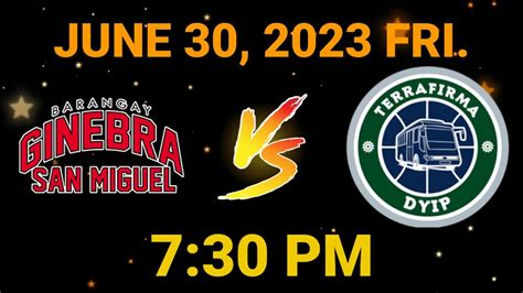 GINEBRA Vs TERRAFIRMA 2023 PBA ON TOUR LIVE SCOREBOARD YouTube