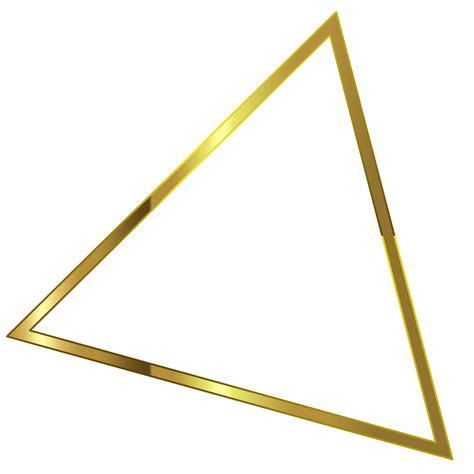 Gold Triangle Border Frame Png Image